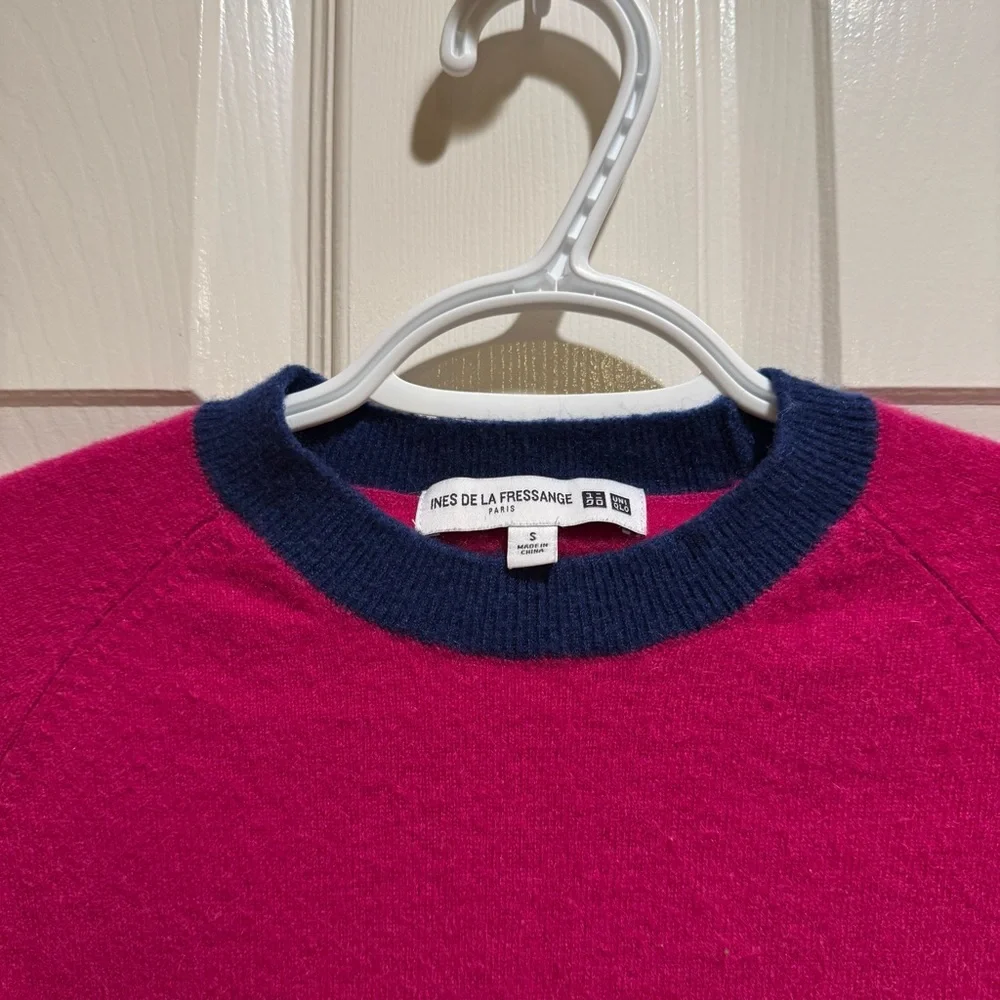 Uniqlo Ines de la Fressange 100% Cashmere Sweater Parisian Chic Rare Preppy - Picture 5 of 10